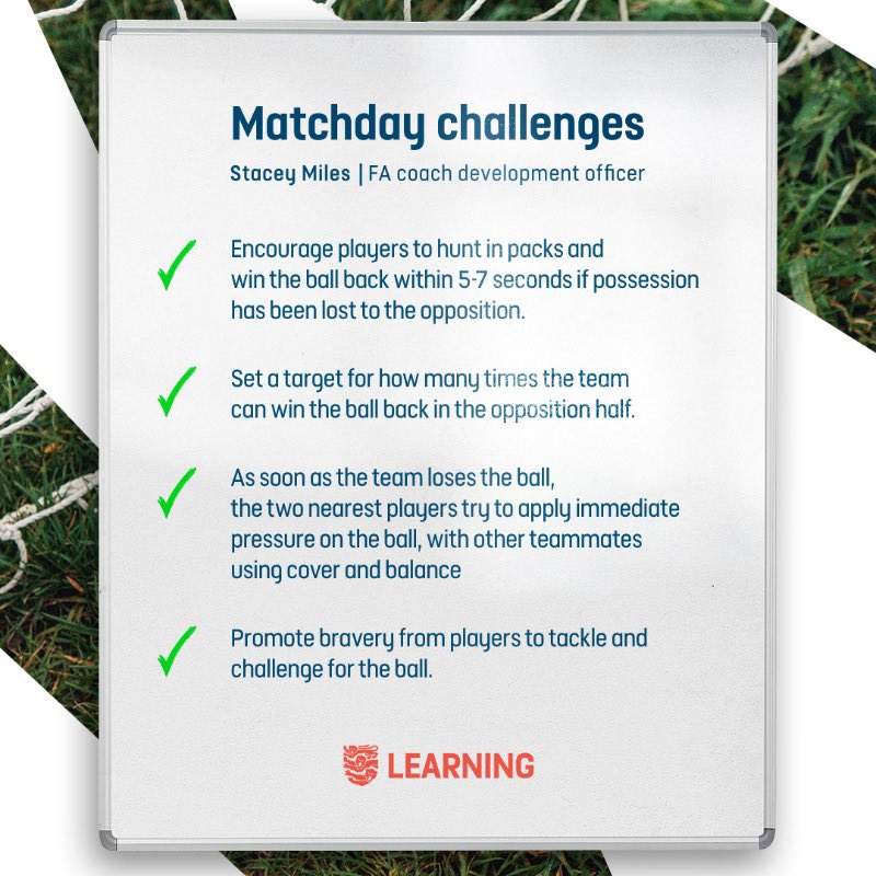 It's matchday 🙌 

Courtesy of FA coach development officer, Stacey Miles, we've got a matchday challenge for you 👇