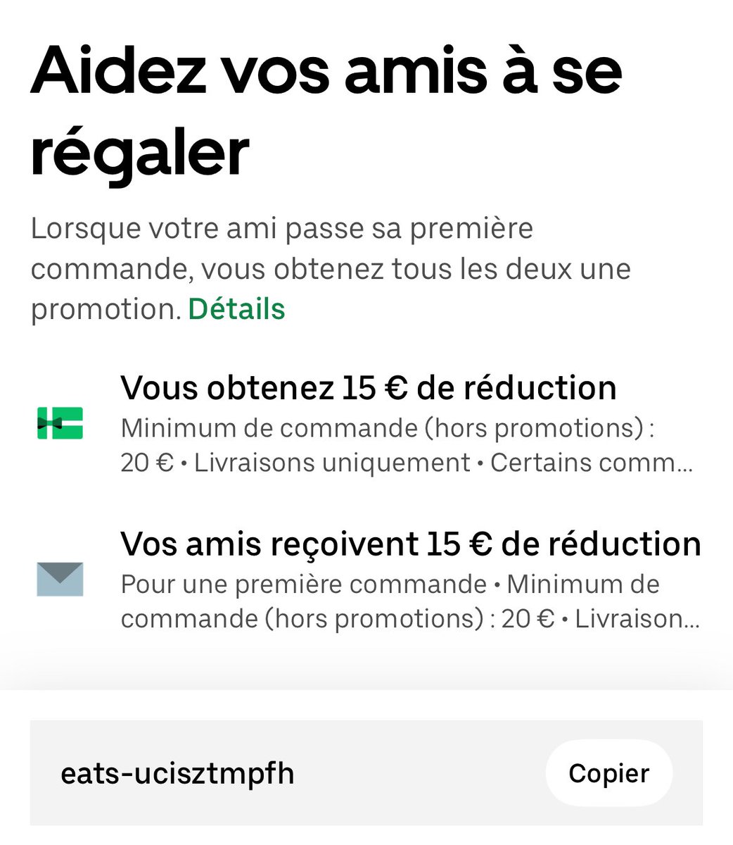 onepiece_fa's tweet photo. Tweet qui passera sûrement inaperçu 
Mais si jamais vous avez jamais commandé avec UberEat, j’vous donne mon code pour avoir 15€ sur votre première commande 🙏🏼🙏🏼 svp c la galère j’ai faim

eats-ucisztmpfh https://t.co/ErUuvSaDjV