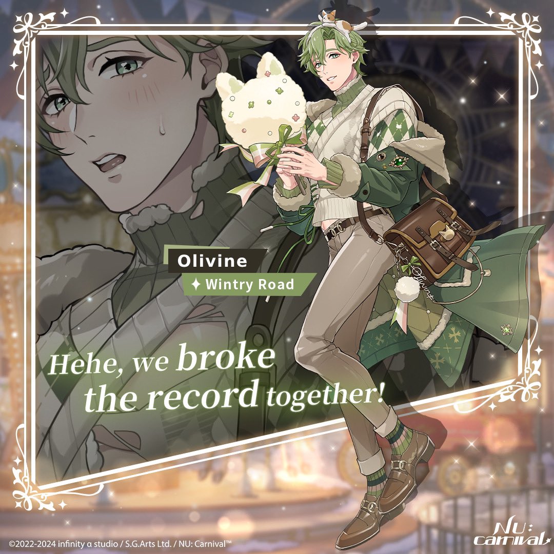 [Wintry Road | Olivine]

When Olivine revisits the fair with Eiden, he accidentally loses a prize that forms a pair. To retrieve the important souvenir, he returns to the labyrinth by himself to look, but he wanders off from Eiden by accident...

#NUCarnival #SleeplessFunFair