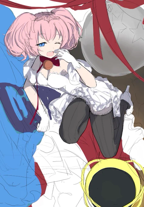 ちょうど一年前に描きかけてたやつ進めるか...