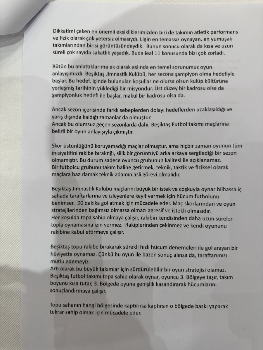 ertansuzgun's tweet photo. 🚨 Samet Aybaba’nın Bronckhorst göreve başladığında Hollandalı çalıştırıcıya yazdığı rapor.

@ortacizgicom https://t.co/nOX8WfRRMJ