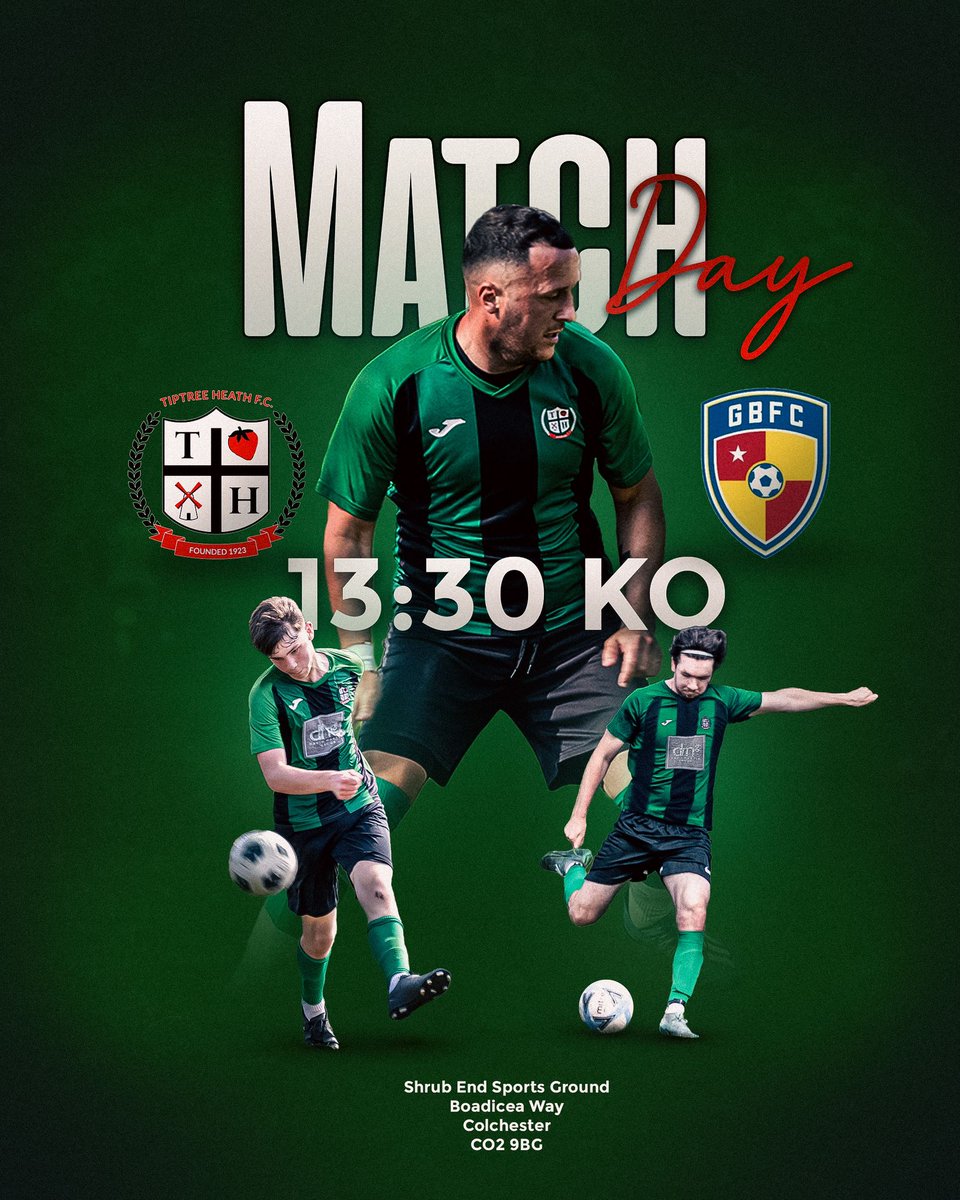 TiptreeHeathRes's tweet photo. MATCHDAY

We take on @greatbentleyfc reserves today !

Come on down to show your support 

#UPTHEHEATH🍓⚽️ https://t.co/uI91VF4zxa