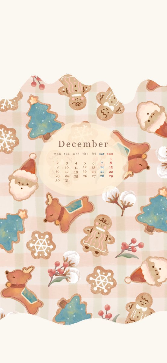 mer_cohal's tweet photo. ༜ 12月カレンダー配布 ༜

クリスマスクッキーのイラストです🎄 ⡱
ほっこりできますように。

待ち受けのみご使用ください𖡼

#wallpaper https://t.co/KtmANBDH8H