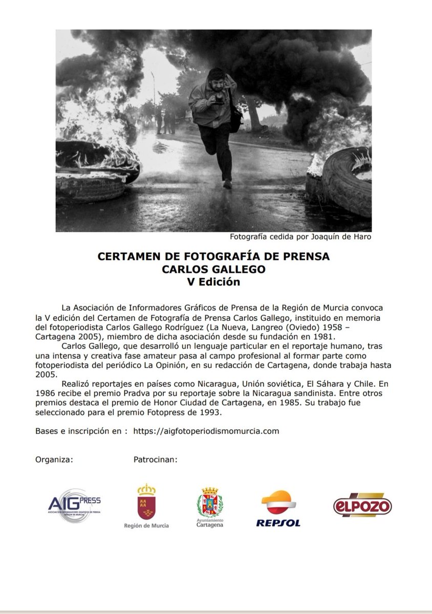Certamen de Fotografía de Prensa Carlos Gallego.
#fotoperiodismo #photojournalism #fotografia #photography 
#Murcia #Cartagena