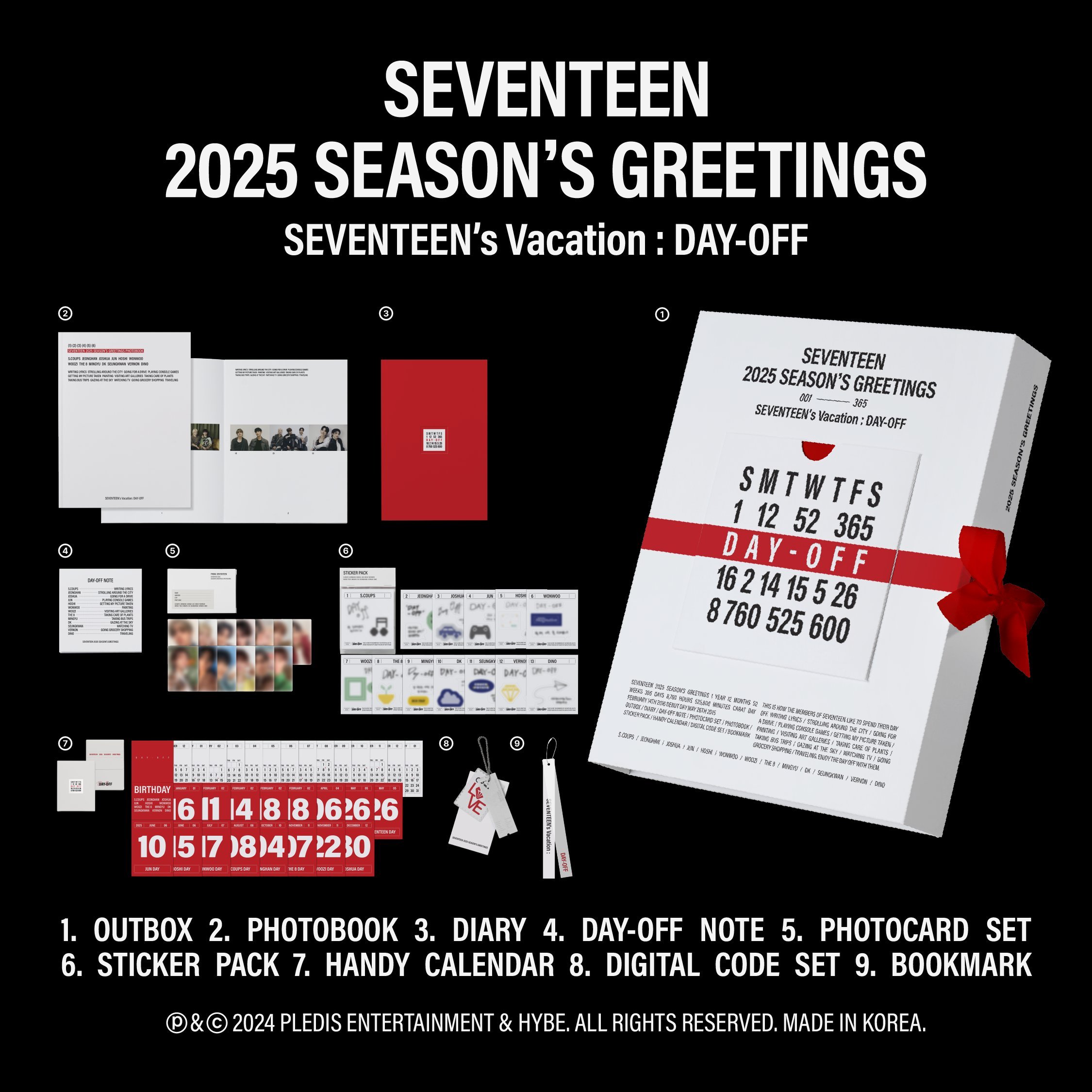 匿名配送！韓国SEVENTEEN 2025 シーグリ購入特典　セブチ　ウォヌ SEVENTEEN 公式グッズ 2025 SEASON'S GREETINGS シーズン