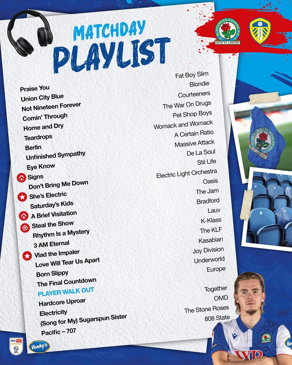 Stil Life (@stil_lifeuk) on Twitter photo big thanks <a href="/Rovers/">Blackburn Rovers</a> for including our track ‘Signs’ in todays matchday playlist! 🙌🏼
Buzzing to wake up and see this before we watch the match! 😎⚽️
#COYB 🔵⚪️🔵⚪️🌹 big thanks <a href="/Rovers/">Blackburn Rovers</a> for including our track ‘Signs’ in todays matchday playlist! 🙌🏼
Buzzing to wake up and see this before we watch the match! 😎⚽️
#COYB 🔵⚪️🔵⚪️🌹