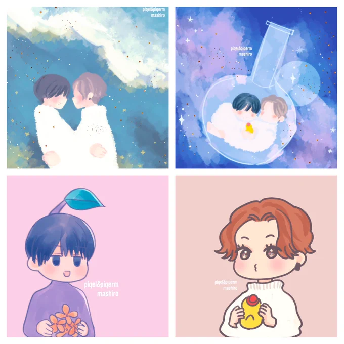 今月は思いのほかたくさんお絵描きできて嬉しかったです!お絵描きたのしー!ひらきよの日おめでとー!✨✨🥹(ましろ)
 #今月かいた絵を晒そう 