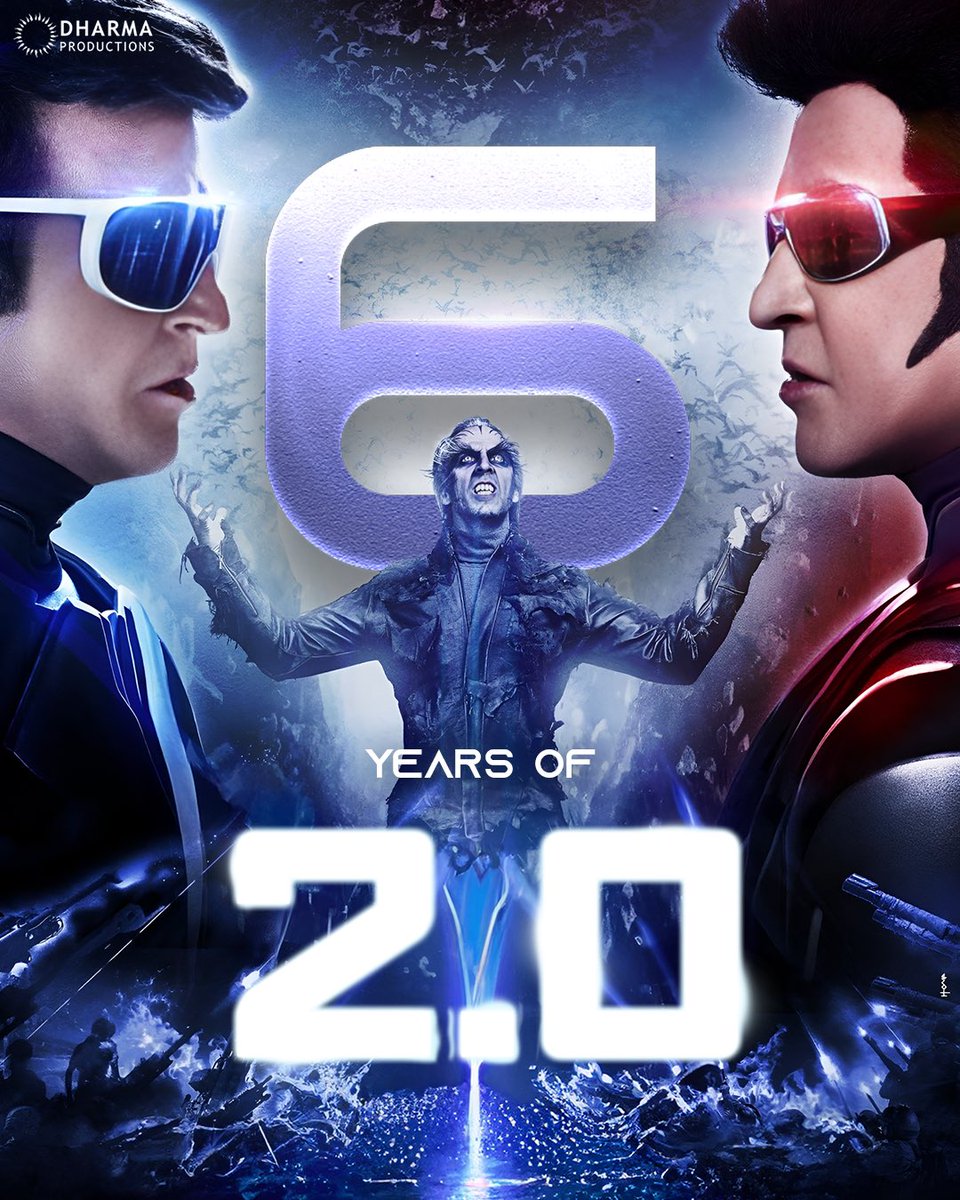 GauravAkshay16's tweet photo. 😎Today Celebrating🎉   #6Yearsof2Point0 
#29Nov2018 
Star Cast @akshaykumar sir @rajinikanth sir #AmyJackson #SudhanshuPandey 
#AdilHussain 
📽️Director by #Shankar
 Music 🎶 By  #ARRahman
#LycaProductions #DharmaProductions #AAFilms
#2Point0 #Akkians  
#AkshayKumar #Rajinikanth https://t.co/szeil8c0rf