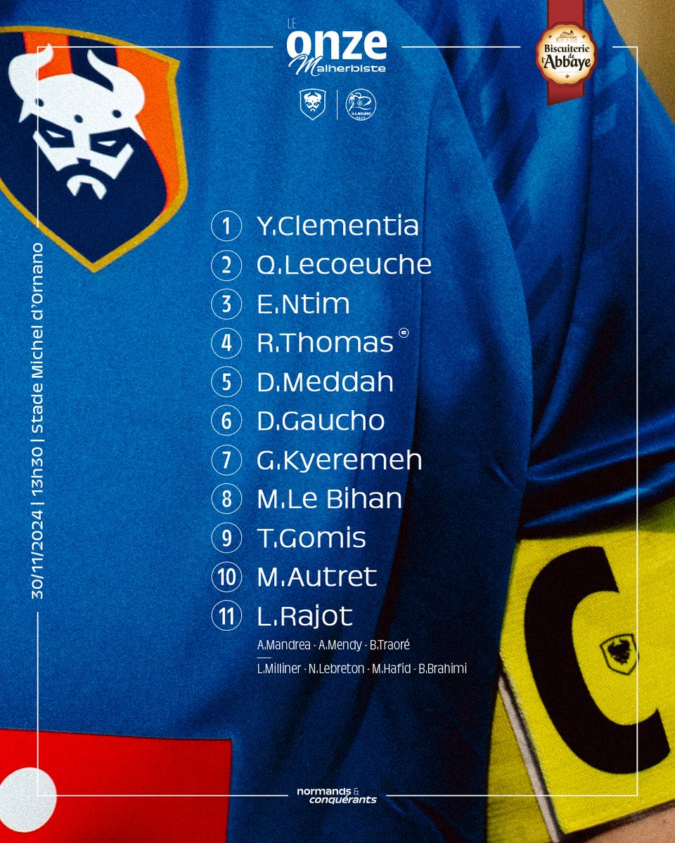 SMCaen's tweet photo. Le 11 aligné par Nicolas Seube 🗞️

#SMCaen #TeamSMC #SMCUSB https://t.co/c0LdVwdeCd