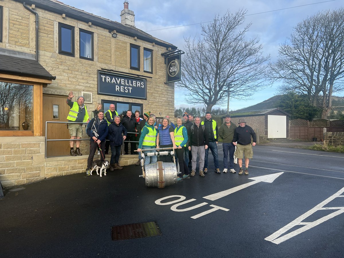 Great start on our epic walk from the Travellers Rest #Meltham to the Dusty Miller #Longwood