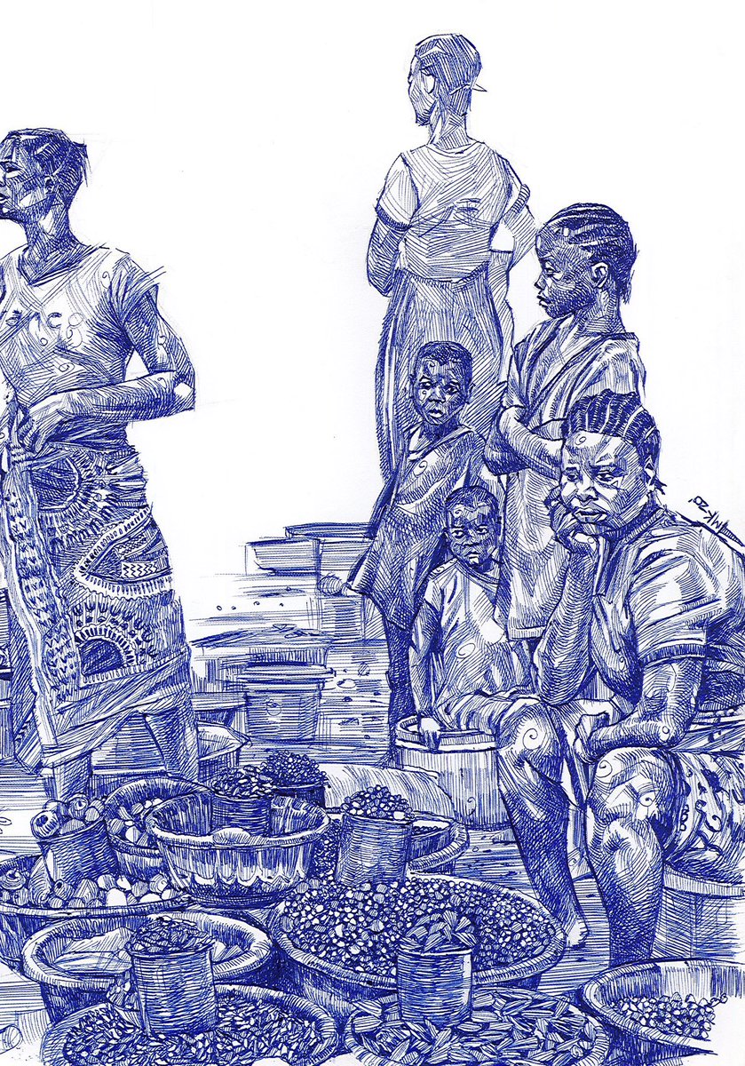 Ballpoint pen drawing by <a href="/Dungumichael/">Michael Ddungu</a>