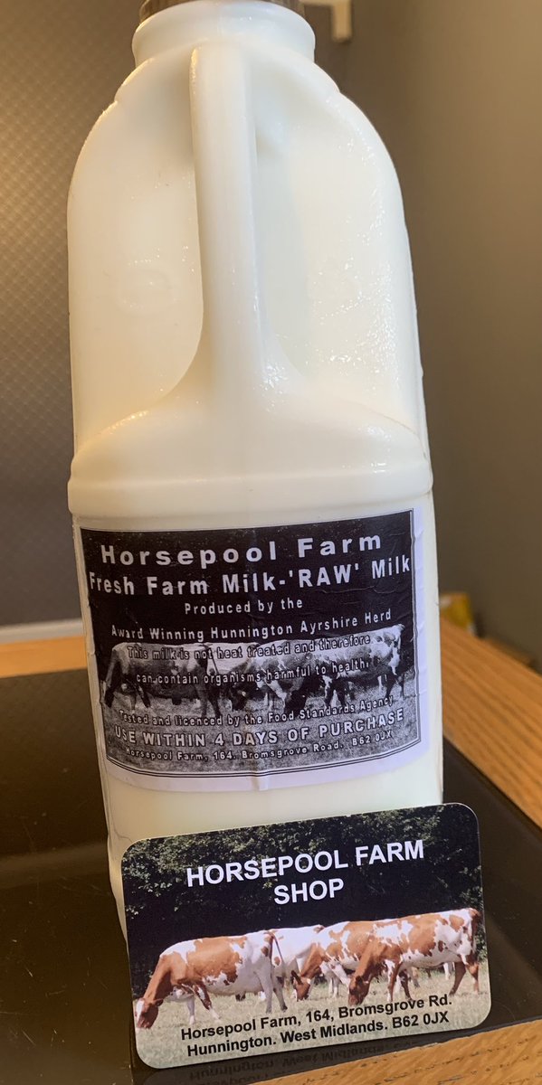 Just tried raw milk for the first time and the taste difference is unbelievable! 

Had a great chat with the farmer at Horsepool Farm. So awake. She’s utterly convinced these <a href="/ArlaDairyUK/">Arla Dairy UK</a> farmers will regret signing up for this. She’d never harm her cows this way.

#BoycottArla