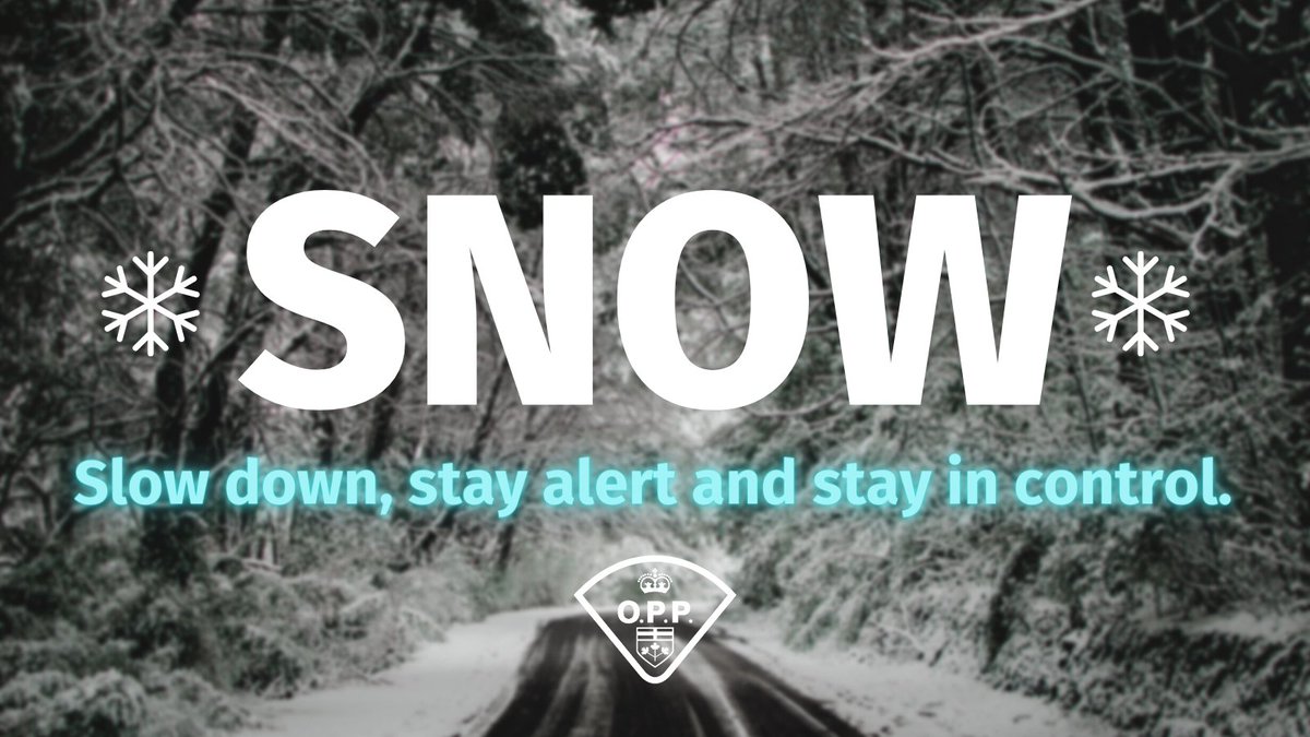 If you must head out on the roads today, drive to the road and weather conditions and turn your full lighting system on! For Provincial road info dial #511 or
View it at the following web site 511on.ca or load the App. #seesnowgoslow #Drivesafely ^dh