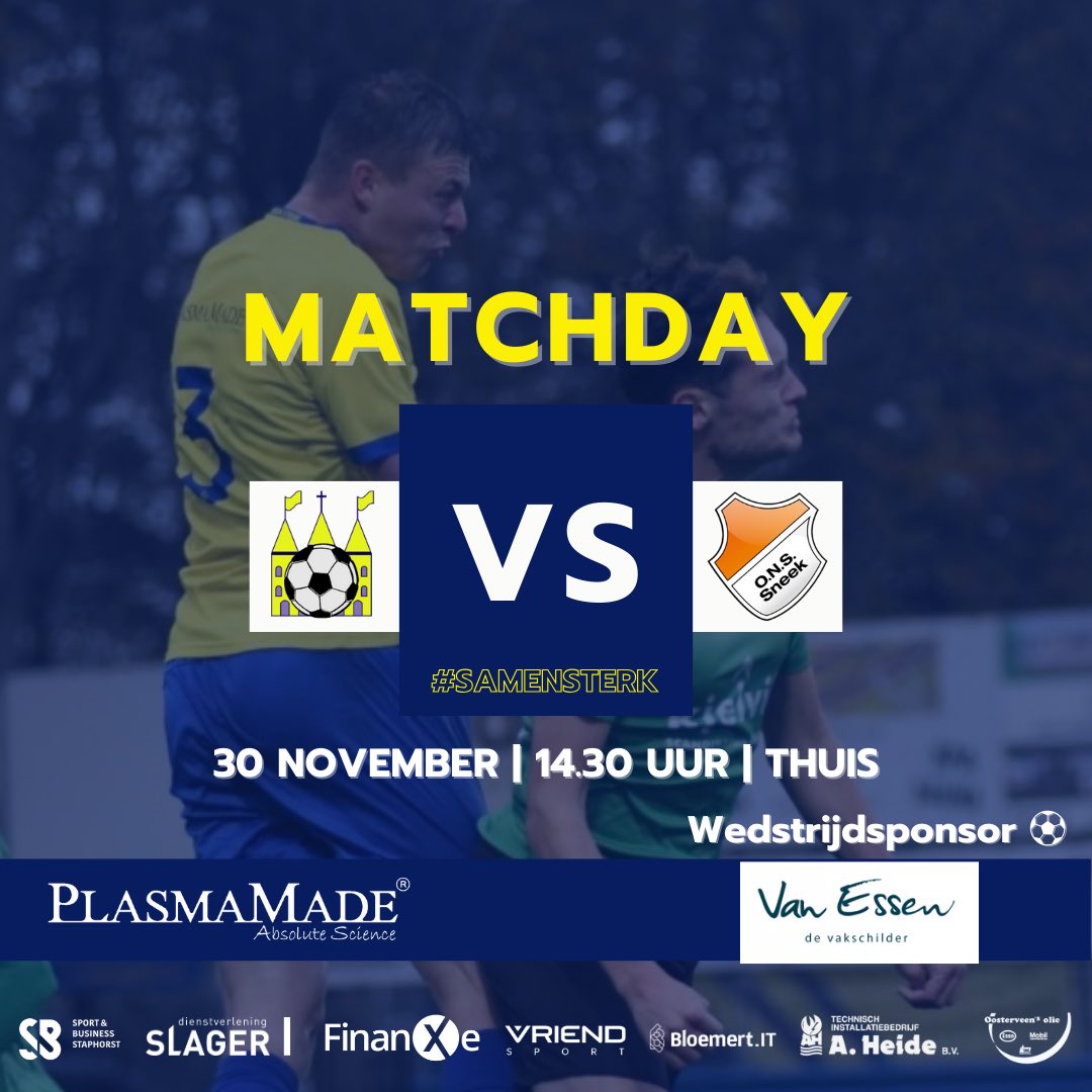 vvstaphorst's tweet photo. ๐ก๐ต ๐๐'๐ ๐ ๐ฎ๐๐ฐ๐ต๐ฑ๐ฎ๐! โฝ๏ธ
Vandaag komt @ONSSneek op onze 65e verjaardag op bezoek.
โฝ๏ธ vv Staphorst - ONS Sneek
๐ 4e Divisie D.
๐ Aanvang 14:30u
๐ Sportpark Het Noorderslag
๐ฒ #staons
#samensterk #kopdrveur https://t.co/rbuxEIP2S5