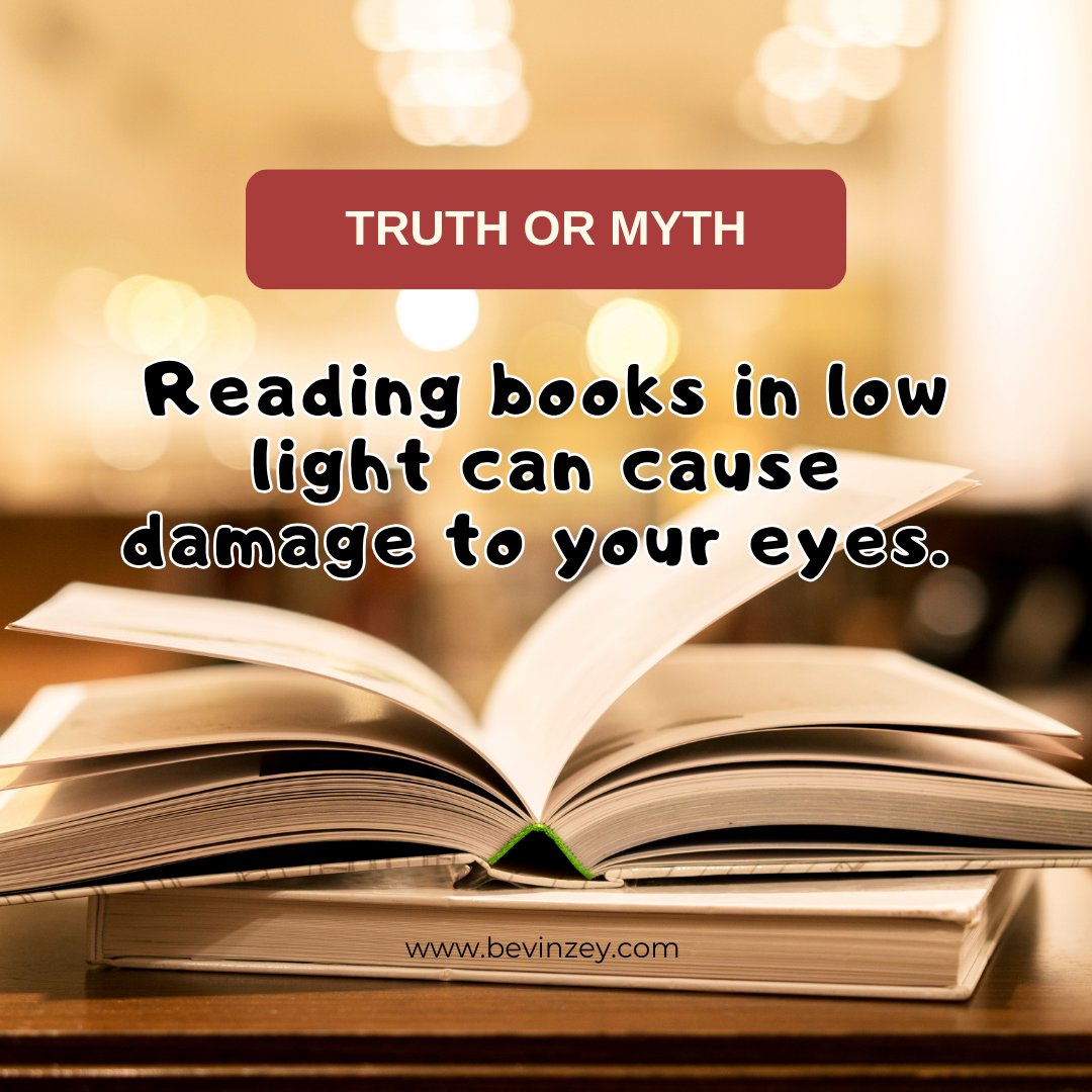 bevinzey's tweet photo. 🔍 Truth or Myth?
"Reading books in low light damages your eyes." What’s your take on this classic debate? 👀
👇 Reply with your answer and join the conversation!
#EyeHealth #ReadingTips #TruthOrMyth #InteractivePost #LearnTogether https://t.co/xsh2H7R6MK