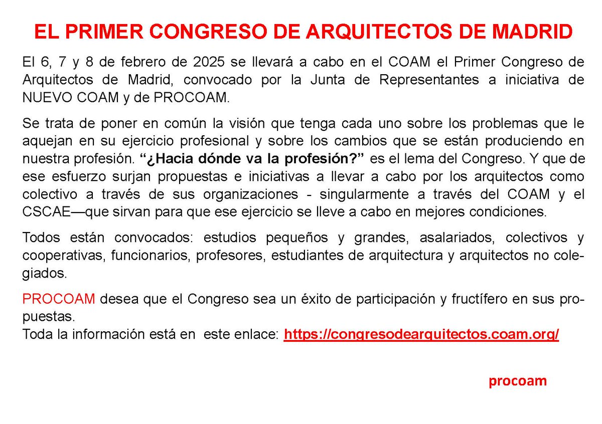 arquitectos procoam (@procoam) on Twitter photo 