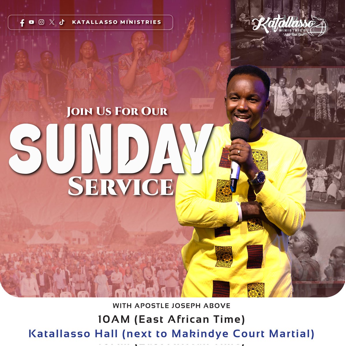 KatallassoM's tweet photo. Heb.10:25 And let us not neglect our meeting together, as some people do, but encourage and warn each other, especially now that the day of his coming back again is drawing near. (NLT)

Join and invite a soul for the Katallasso Sunday Service at 10am [EAT]!

@ Katallasso Hall https://t.co/1vpMLSv5ZK