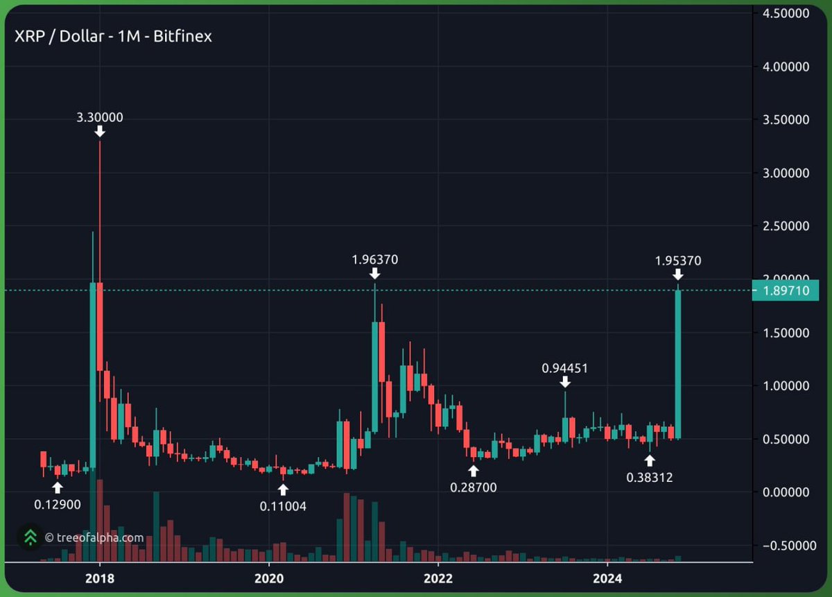 리플 전고점 터치 직전!! 인줄 알았는데...] 리플 전문가가 말하길 바이낸스 생기기 이전 선캄브리아 시대에 리플이 이미 3.3불  원화로 4800원 찍고온적 있으니 진정하라고 하네요.