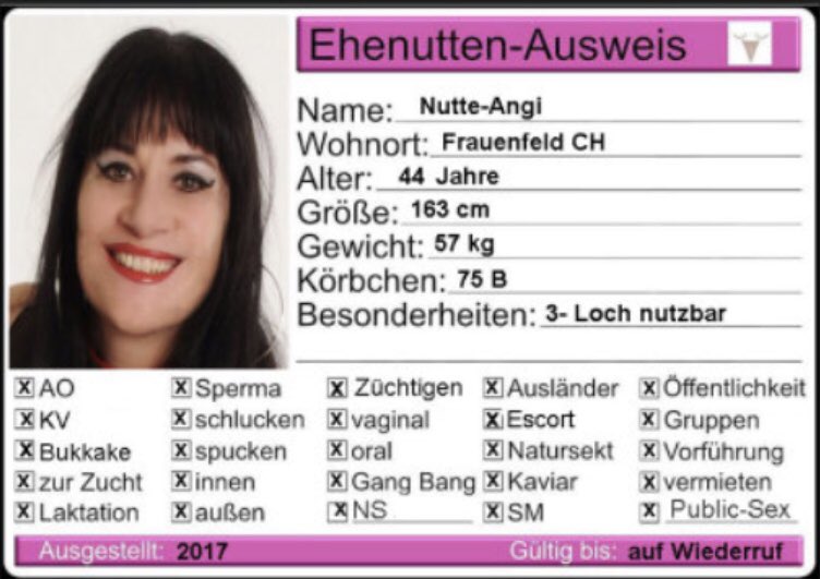swiss54449's tweet photo. Ganz offiziell  ihr dürft alles von mir veröffentlichen egal wo
schreibt mir wo ihr alles von mir reingestellt gabt
Eure verdorbene Dreckshure Angi aus der Schweiz 🇨🇭 

https://t.co/mvs5fIfGZ4

P.S. suche perverse Hurenschwänze für Pornodrehs https://t.co/zwe6XroD59