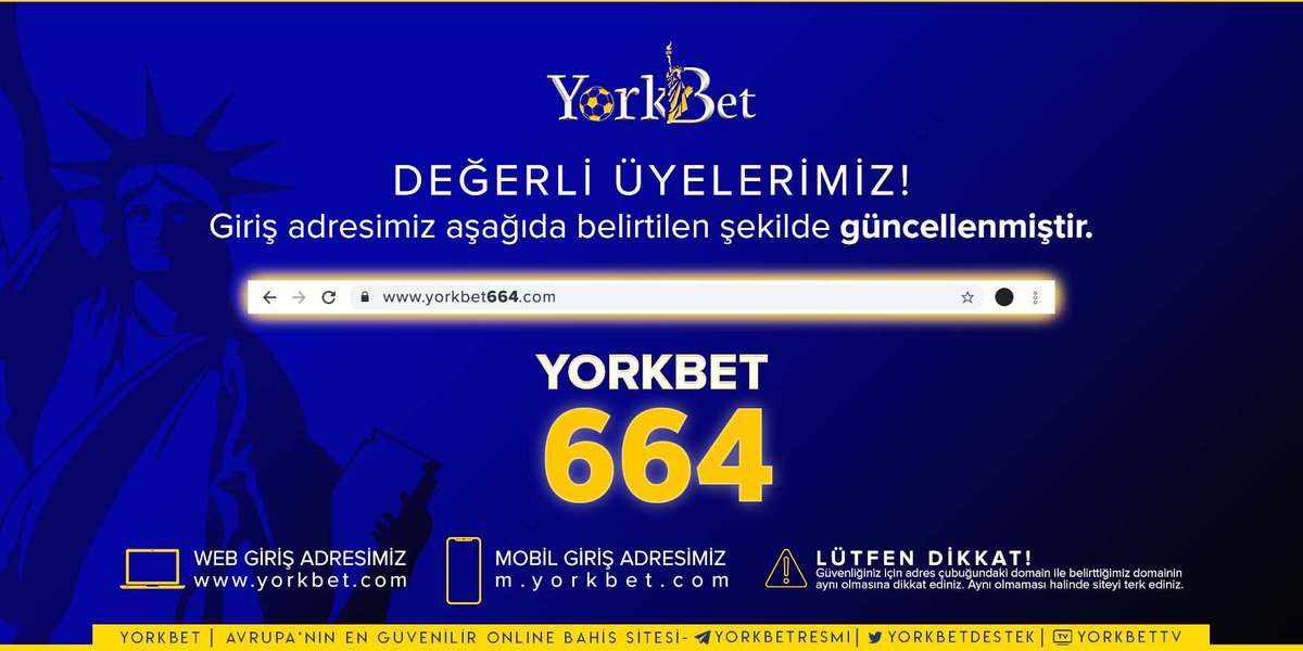 YorkBetGuncel's tweet photo. Adresimiz Güncellenmiştir.       
       
https://t.co/mLdamLDTzr    
       
Keyifli Oyunlar ve Bol Şans Dileriz. https://t.co/VX9wrgWxJ5