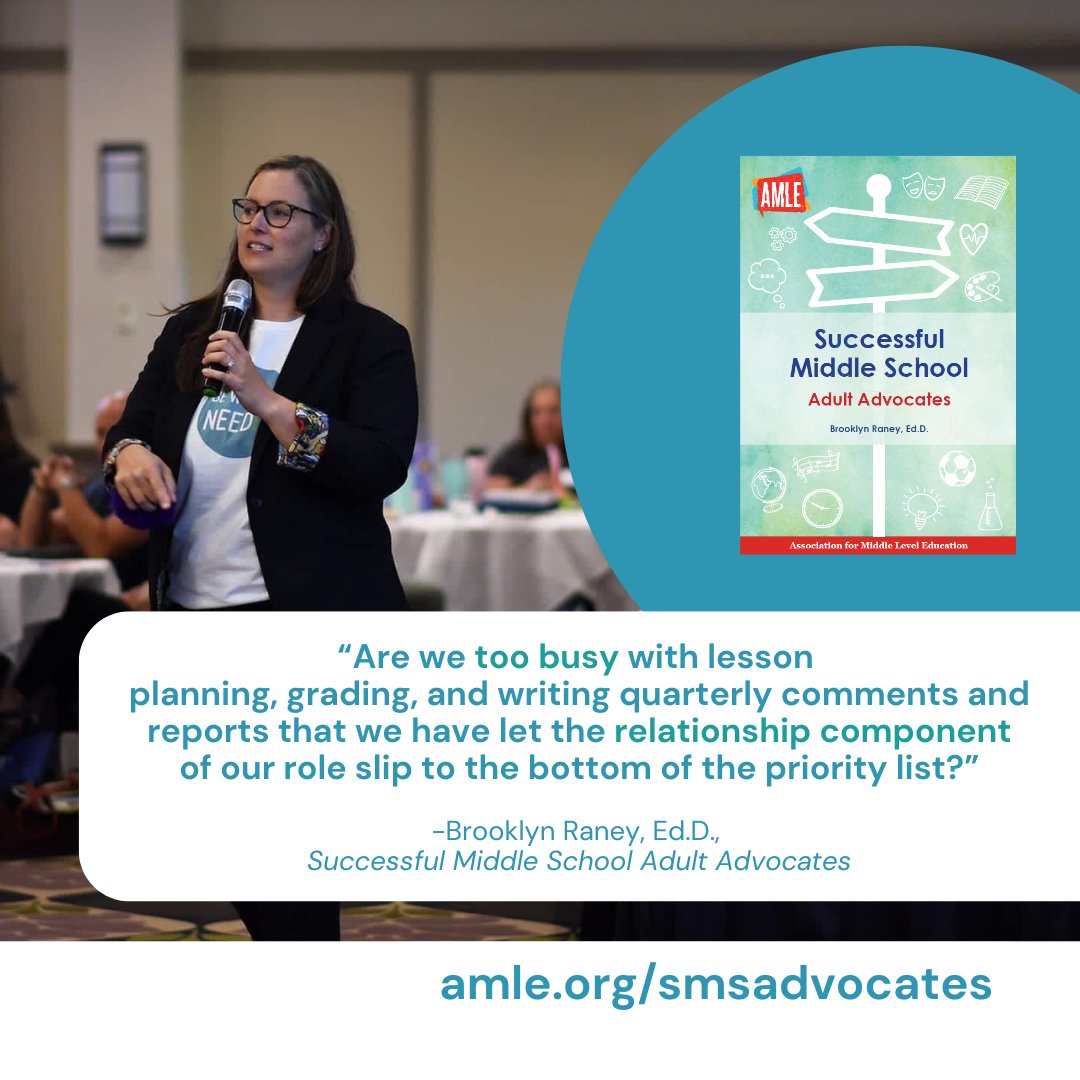 Spend some time closely examining the approach on relationships between students and educators with AMLE's latest book release, Successful Middle School: Adult Advocate. This one will have you thinking! 💭 Get your copy here: my.amle.org/Shop/Store