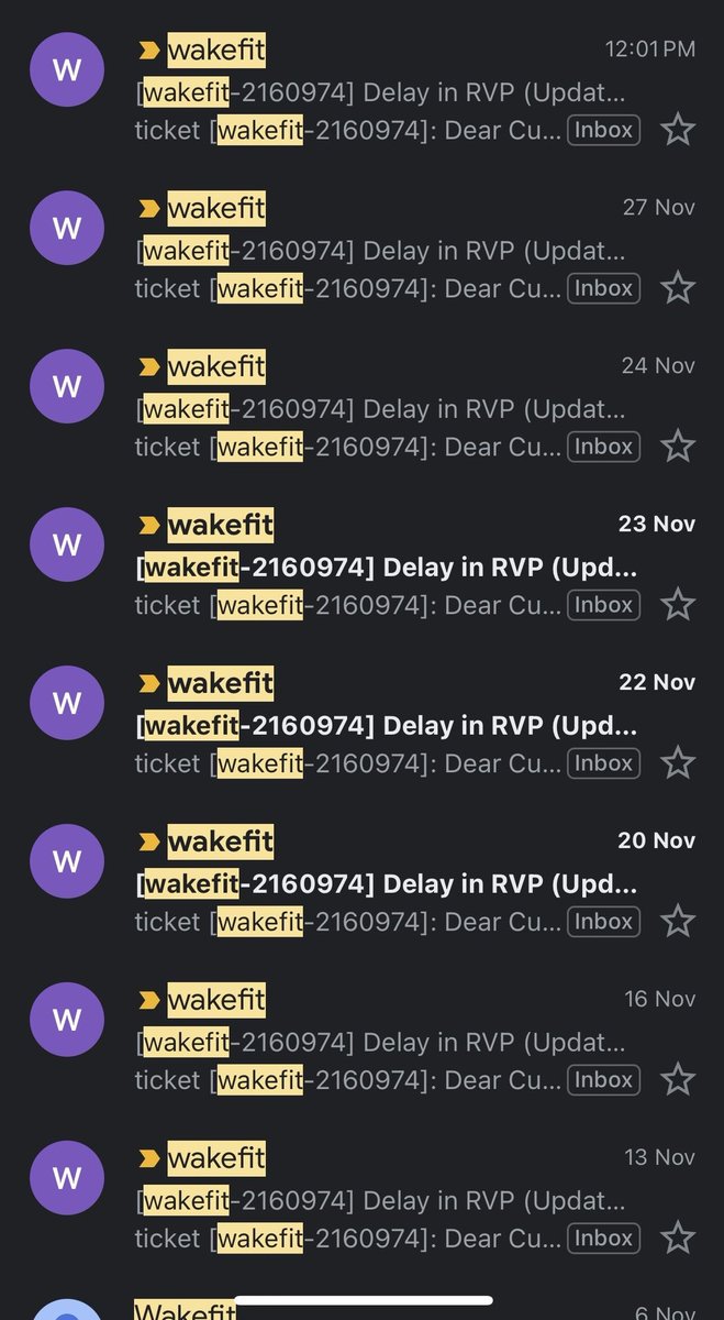 Sumit_jungi12's tweet photo. @WakefitCo Requested a replacement on Sep 17, but they never came to pick up the mattress. Frustrated, I cancelled it and asked for a return on Oct 27. It’s now Dec 1, 2024, and the mattress is still here! Weekly calls promising ‘pickup in 24-48 hrs’ are all lies @SupportWakefit. https://t.co/ki9HyAaQxp