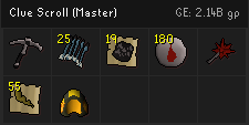 TrueTwoFace's tweet photo. @behemeth_larzzz
Idk if this has been done before. 1st Hard clue yielded a Master. Opening the Master yielded 3rd age pickaxe https://t.co/E4DZjjTrDf