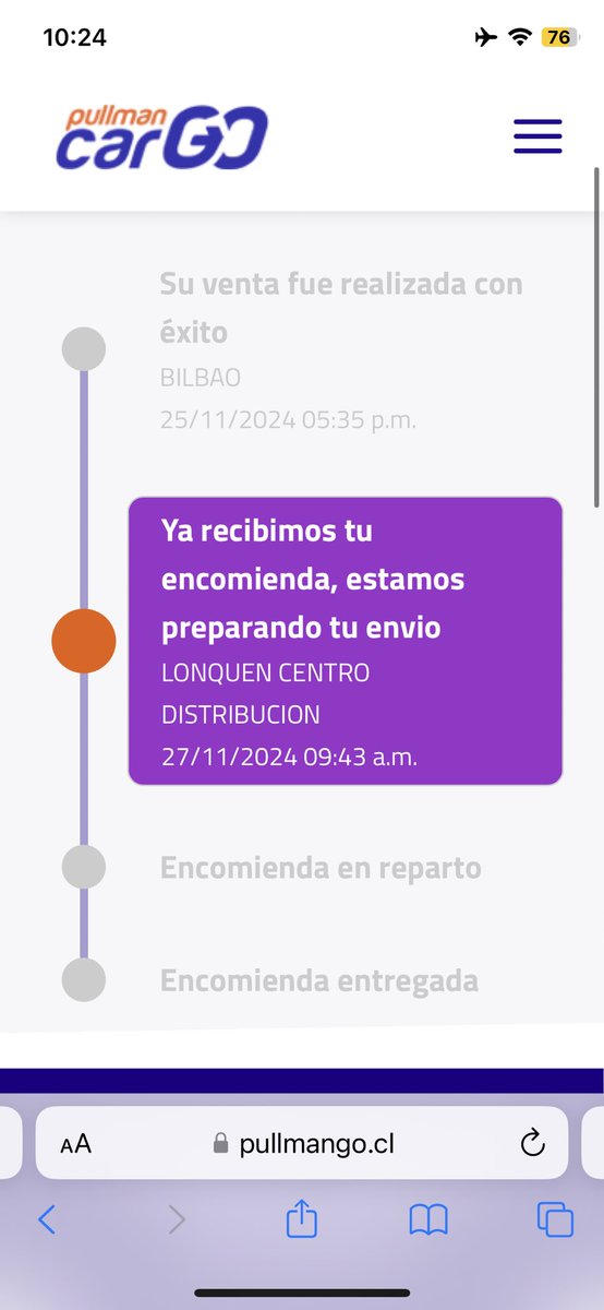 JavieraTapiaCL's tweet photo. @Pullmancargo hace 4 días están preparando la encomienda sin ninguna actualización, solo cambian la fecha.
#pullmancargo https://t.co/lB3oPXx1nA