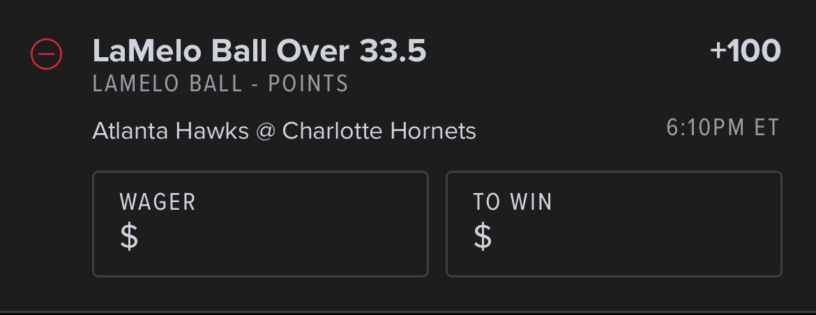 eleetebets's tweet photo. NBA DAILY LOCK:
Lamelo Ball over 33.5 points vs Hawks
#DailyLock π #NBA #NBATwitter #NBABets #hivementality https://t.co/sfTqHWTY3v