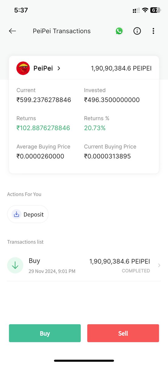 Kunal23exe's tweet photo. Hey @CoinDCX @smtgpt What is this…? Going on..? please tell..? #peipei is scam..? https://t.co/M2orNmQtXh