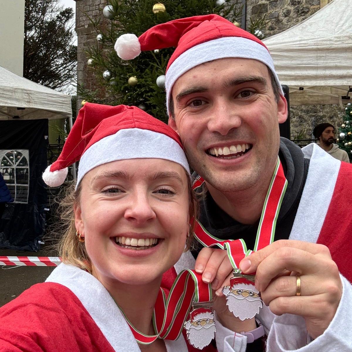 This morning, Poppy and I threw on our finest Santa suits and joined others for the Santa Run in Tenby. The town was buzzing with festive cheer!🎄🎅

Plus, we earned these very impressive Santa medals—surely the highlight of any wardrobe. Well done to all those who took part.