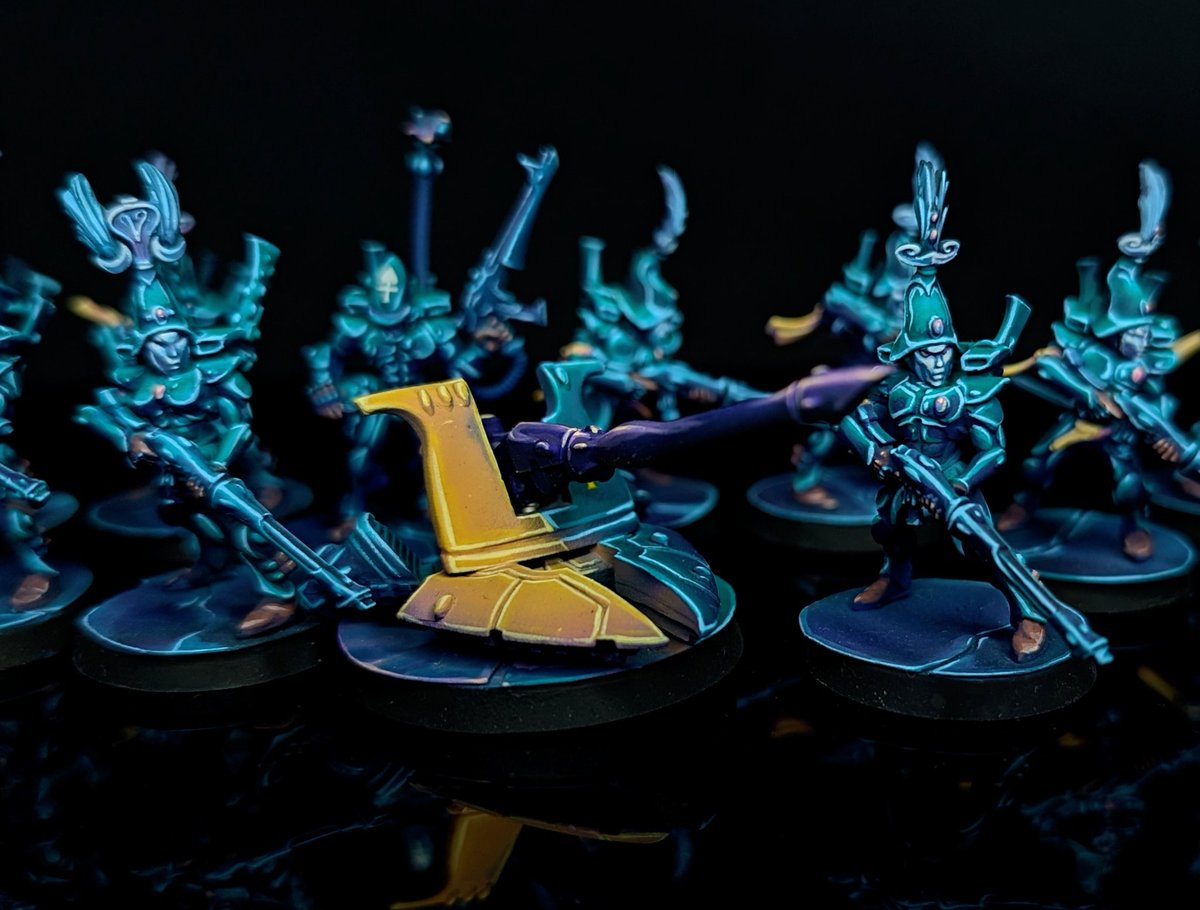 アエルダリ ガーディアンズ部隊完成しました!　#warhammer #warhammer40k #warhammercommunity #PaintingWarhammer