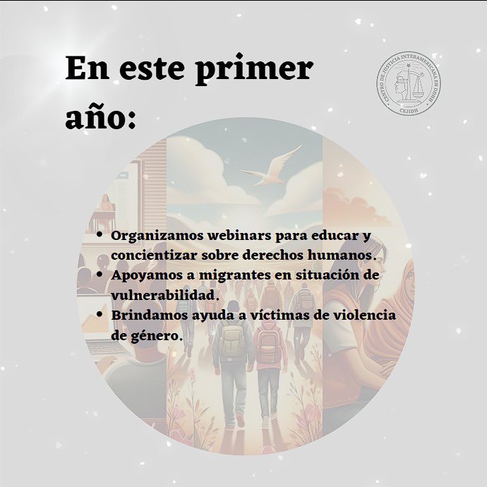 cejidh_es's tweet photo. ⭐️Aniversario CEJIDH

🎉 Este mes celebramos nuestro primer año de trabajo incansable en defensa de la justicia y los derechos humanos. 💪✨ Gracias a quienes han sido parte de este camino. ¡Sigamos construyendo un futuro más justo juntos! #AniversarioCEJIDH #DerechosHumanos https://t.co/oI6A7p3h07