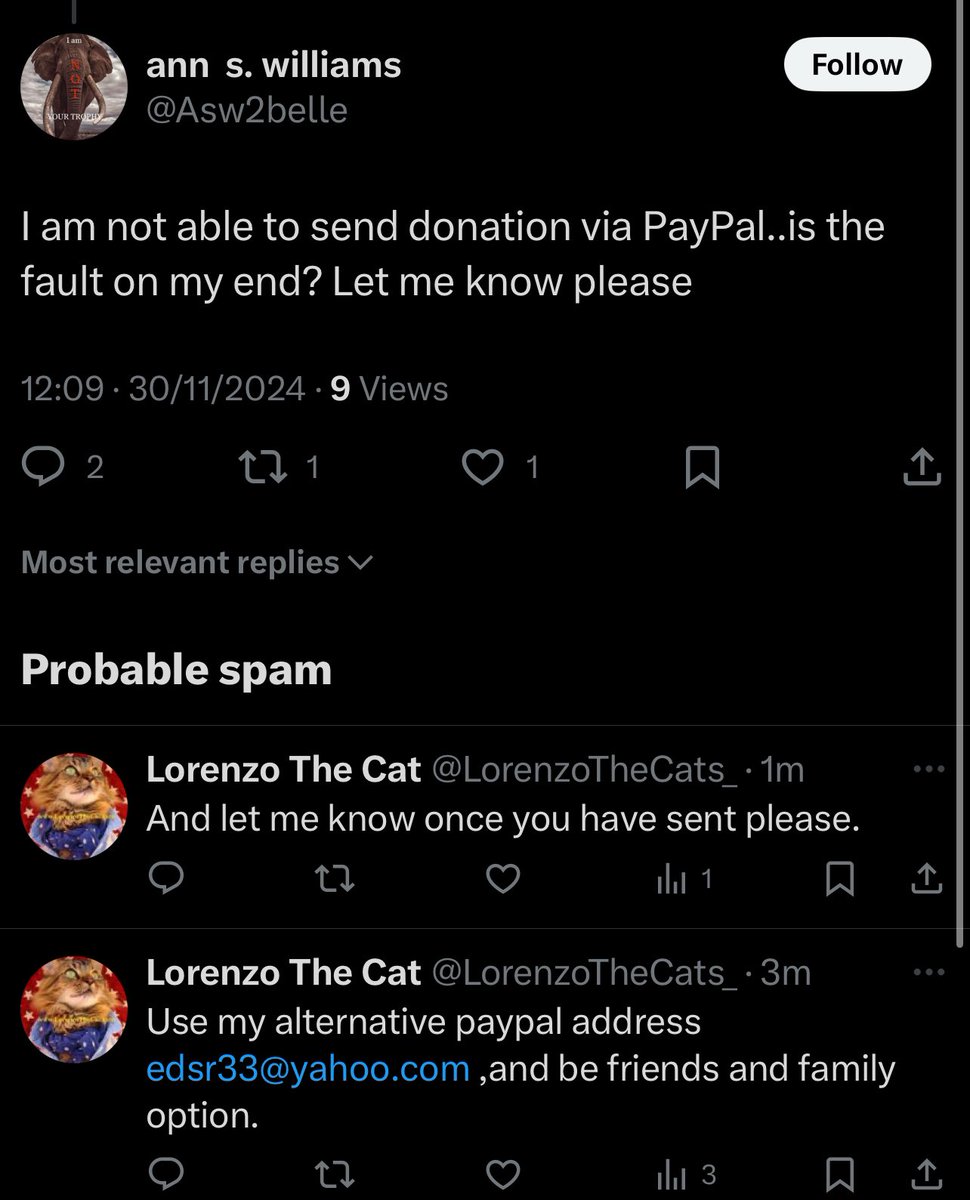 offthemapquinn's tweet photo. @Asw2belle Please be aware of this impersonator account https://t.co/5dNj61bwQX