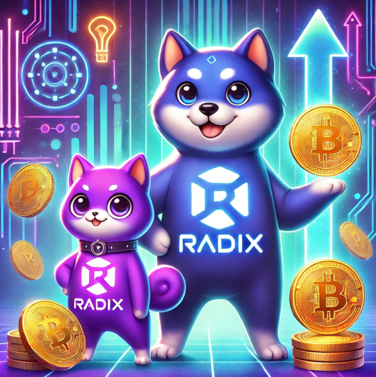 RadixCTO's tweet photo. 🚨 Radix Giveaway Alert! 🚨

Radical Doge &amp; Radix CTO are teaming up to spread the Radix love! 💜 Here’s your chance to win 50B $CTO &amp; 12.5M $DOGE each (for 3 lucky winners).

🎁 How to Enter:
1️⃣ Follow @Doge_Radix and @RadixCTO.
2️⃣ Like &amp; RT this post.
3️⃣ Tag 3 friends 

⏳ 48 h https://t.co/2p00ac7kNN