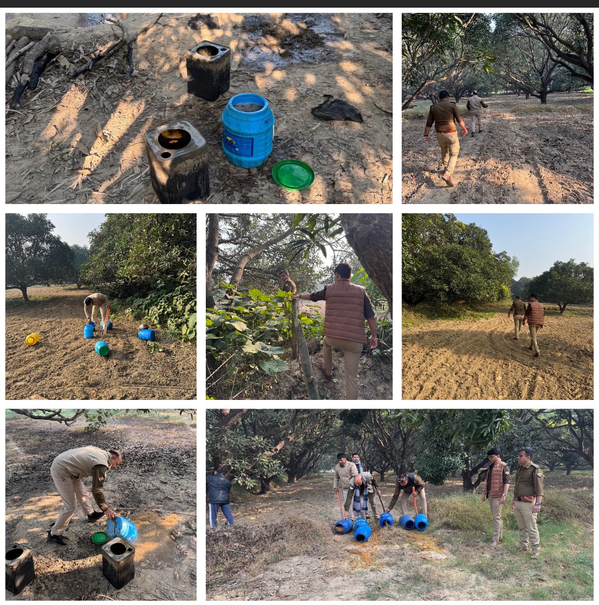 upexcise's tweet photo. ▪️लखनऊ-आबकारी टीम ने थाना माल अंतर्गत ग्राम रामनगर एवं वीरपुर में घरों,बगीचों,तालाब के किनारे दबिश दी। @UPGovt @nitinagarwal_n @ChiefSecyUP @UPCane @InfoDeptUP @Uppolice @AdminLKO https://t.co/San3ykL818