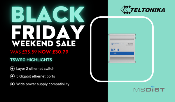 MSDistUK's tweet photo. 🔌 Save 22% on the @Teltonika TSW110 this #BlackFriday! A reliable and compact switch for seamless network expansion. Don’t miss this great deal! 🚀 Shop now: https://t.co/byGEd2b0b8

Check out more Teltonika offers here: https://t.co/4yJnK6DF25

#NetworkingGear #TechDeals https://t.co/W8v0avaDbA