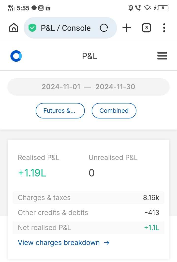 MJDtrader's tweet photo. Nov. 2024 PNL
Capital : 6.66L
Monthly PNL: 1.1L-> ROI 16.5%
#intradaytrading https://t.co/RsTZ1kTwPo