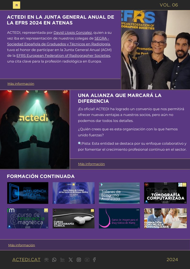 ¡Nuevo número de nuestra Newsletter!

Tu dosis mensual de innovación, tendencias y conocimientos esenciales en Imagen para el Diagnóstico. Mantente al día con lo último y más relevante, directamente en tu bandeja de entrada. ¡Suscríbete y no te pierdas nada!