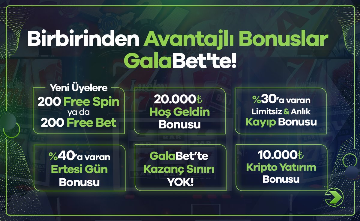 ResmiGala's tweet photo. 🔔 GalaBet'in Birbirinden Avantajlı Promosyonları Sizi Bekliyor!

🔼 Üstelik Hiçbir Bonusta Kazanç Sınırı Yok!

✅ Güncel giriş adresimiz için tıklayın. https://t.co/0ytg5WvpP4

♠️ Gala, Oranlar Senden Yana! https://t.co/V5bMGj8tfT