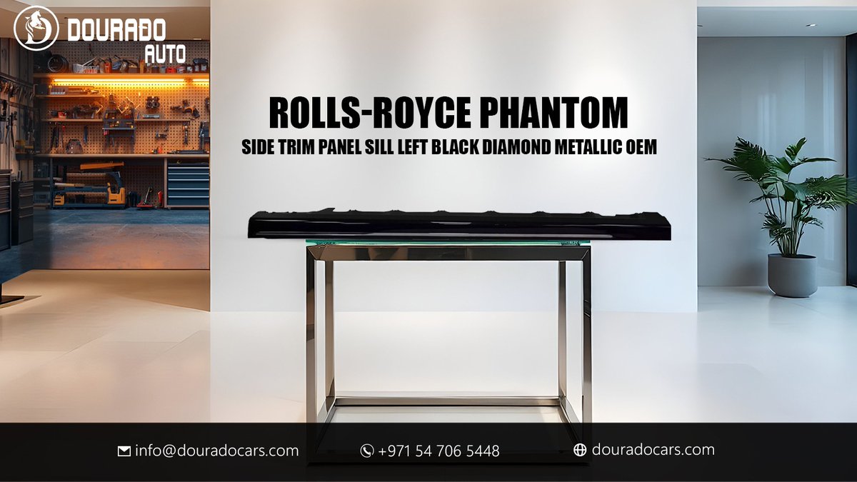 DouradoAuto's tweet photo. 📸Elevate your ride with the Rolls-Royce Phantom Side Trim Panel Sill in Black Diamond Metallic – luxury redefined. 🚘 https://t.co/HNA6x2AiMG ✨
#RollsRoyec #Phantom #DouradoAutoService #autoaccaessories #autoparts #bodyparts #sparepartsstore #autodealers #dubai #carparts #uae https://t.co/FJkAjFcijH