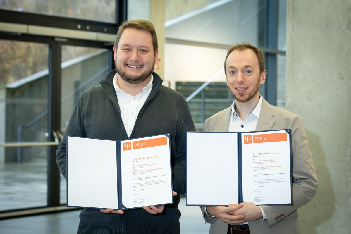 Jonathan Repple (@jonathanrepple) on Twitter photo Congratulations, <a href="/Marius_Gruber/">Marius Gruber</a>, for winning the doctoral thesis award for the best thesis in psychiatric research, awarded by #DGPPN. We are all very proud of you and your work and are excited about your next steps in research, starting with a research rotation with... Congratulations, <a href="/Marius_Gruber/">Marius Gruber</a>, for winning the doctoral thesis award for the best thesis in psychiatric research, awarded by #DGPPN. We are all very proud of you and your work and are excited about your next steps in research, starting with a research rotation with...