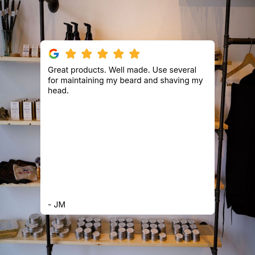 UMnatural's tweet photo. Great products. Well made. Use several for maintaining my beard and shaving my head. https://t.co/yWfenfu3dU