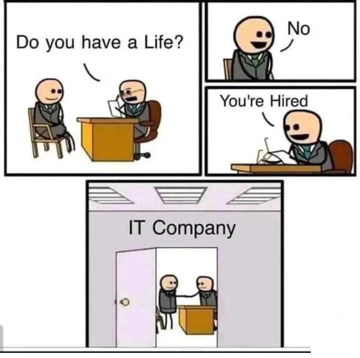 codewithsushi's tweet image. 🫣 When work-life balance isn’t part of the job description

 #ITLife #WorkCulture #RelatableHumor