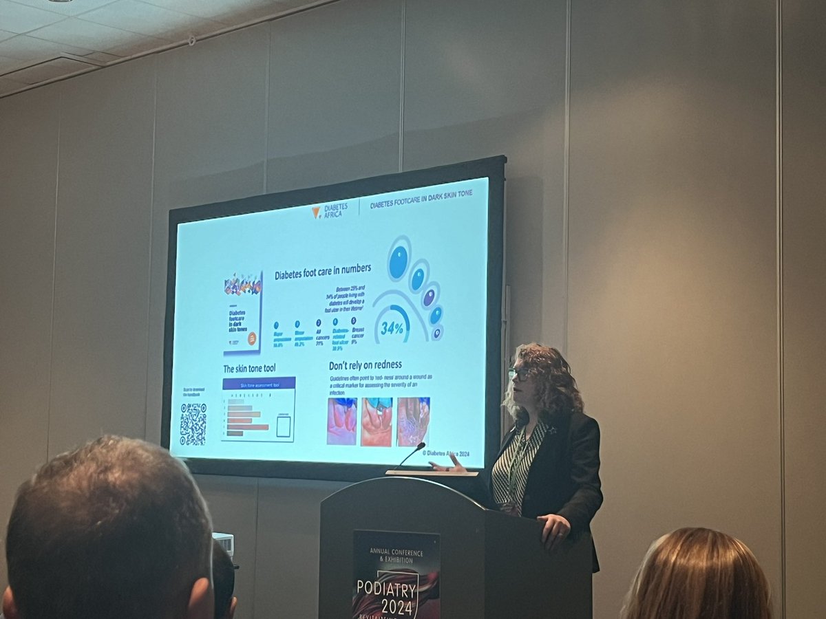Lisa Wright (nee Newcombe) (@lnewco11) on Twitter photo Such an important, inspirational & much needed talk on diabetes foot care in dark skin tones from Bernadette & Jayne, launching the new handbook at the <a href="/RoyColPod/">Royal College of Podiatry</a> #RCPod24 conference, look forward to teaching this at <a href="/GCUPodiatry/">GCU Podiatry</a>. diabetesafrica.org/technology-too… Such an important, inspirational & much needed talk on diabetes foot care in dark skin tones from Bernadette & Jayne, launching the new handbook at the <a href="/RoyColPod/">Royal College of Podiatry</a> #RCPod24 conference, look forward to teaching this at <a href="/GCUPodiatry/">GCU Podiatry</a>. diabetesafrica.org/technology-too…