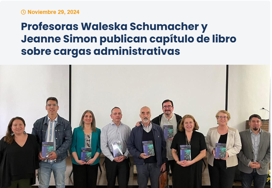 Cuando valoramos y reconocemos nuestras trayectorias, surgen este tipo de cosas. Esta vez, junto a <a href="/jeannesimonr/">Jeanne W Simon (ella/she/her) - U de Concepcion</a>  y varios/as colegas de distintas universidades del país, somos parte de este Manual de Administración Pública
admp.udec.cl/profesoras-wal…