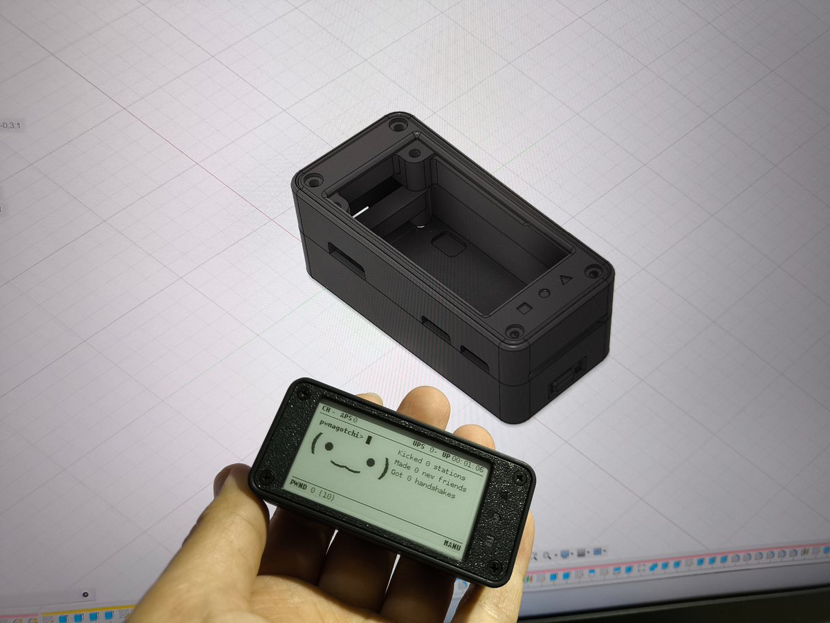 Xiaoj329's tweet photo. A case for Pwnagotchi with UPS-Lite . https://t.co/awHCmRVYGl