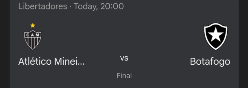 EoghanOSullivan's tweet photo. Whatever happens tonight's Copa Libertadores winner will be a Brazilian club winning in Buenos Aires. Which team should I pick? #CopaLibertadores https://t.co/Y6C5BN4hT3