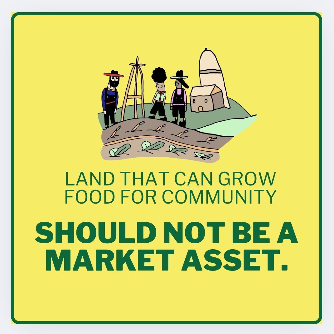FarmersLT's tweet photo. Land that grows food for community should be a community resource.

#landincommon #communityland #Farmland https://t.co/e9bJG4nqY3