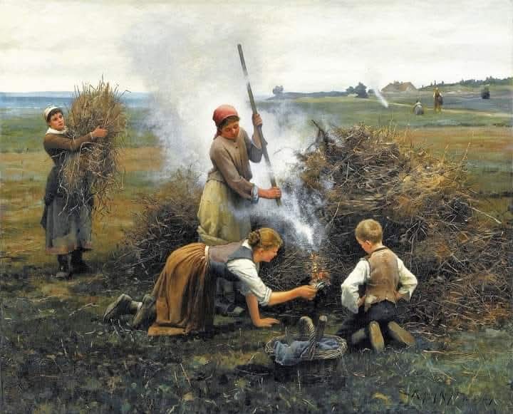 .
Daniel Ridgway Knight (American, 1839-1924),
Burning Brush, 1884.